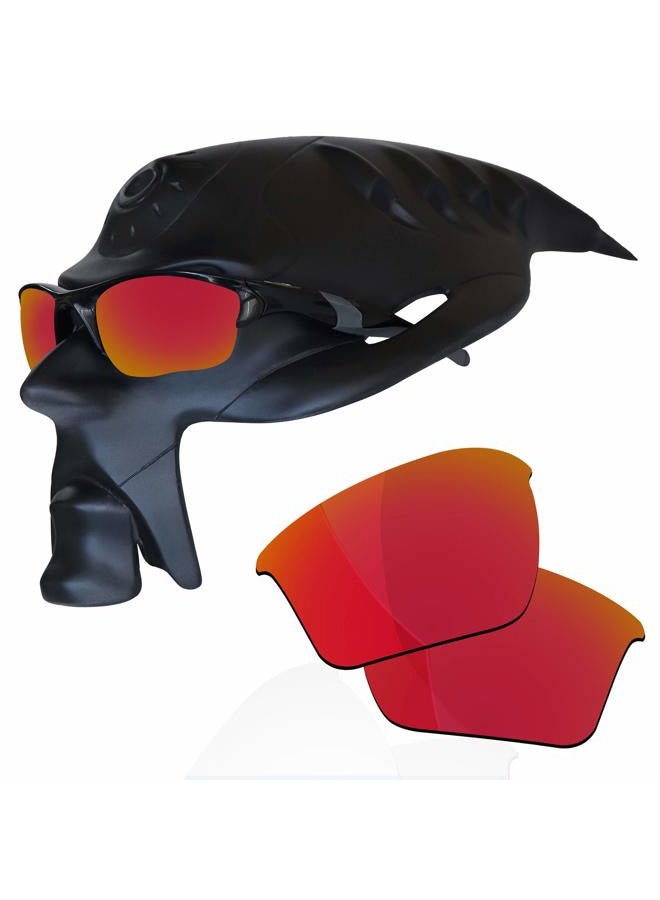 ROCKSHELL Polarized Lenses Replacement for Oakley Half Jacket 2.0 XL OO9154 Sungl - Jet Black + Lava Red + Ice Blue + GT Silver - Image 5