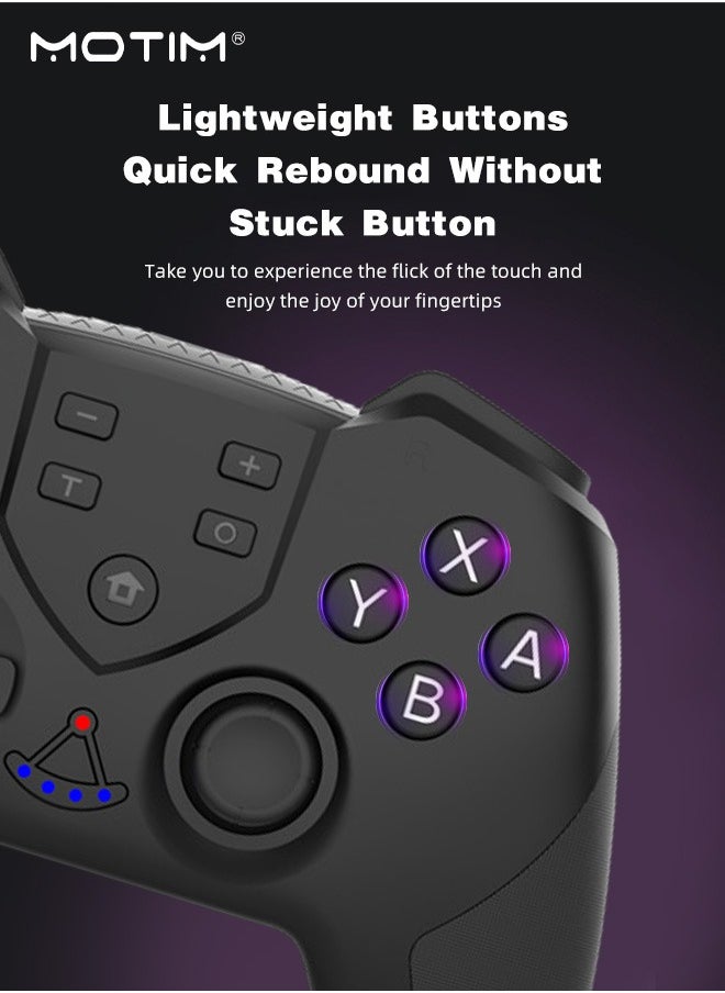 6-Axis Handle Controllers for Nintendo Switch Pro, Wireless Bluetooth Wake-up Function for Switch Lite Switch, OLED Switch Remote Gamepad, Gyro Axis Programmable