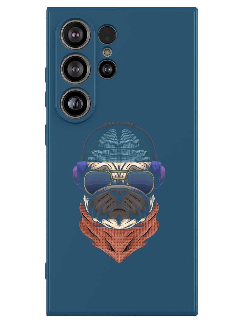 Theodor Protective Slim Fit Case Liquid Silicone Cover with Full Body Protection Anti-Scratch Shockproof Case For Samsung Galaxy S25 Ultra (Blue) - swag bull dog - Image 1