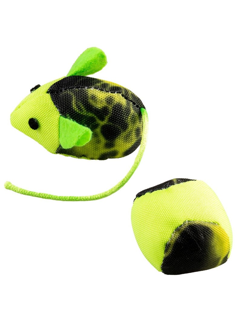 duvo Plus 2Pc Mouse & Ball Fun toy for cats 16 X 3.8 X 4cm - Image 1