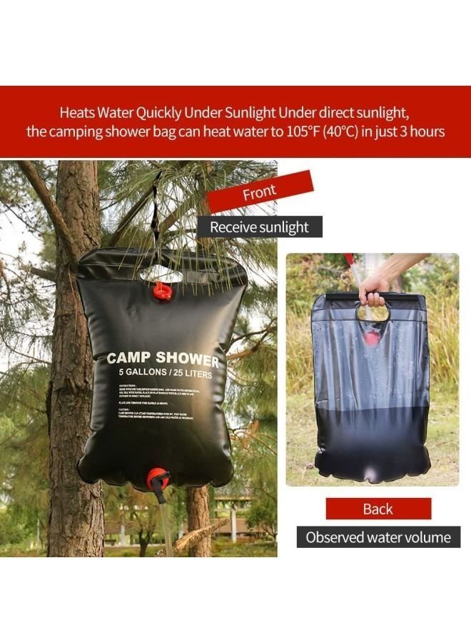 Generic Solar Portable Shower Bag, 25L  Shower Bag For Camping Outdoor Hiking Picnic Washing  - Image 2
