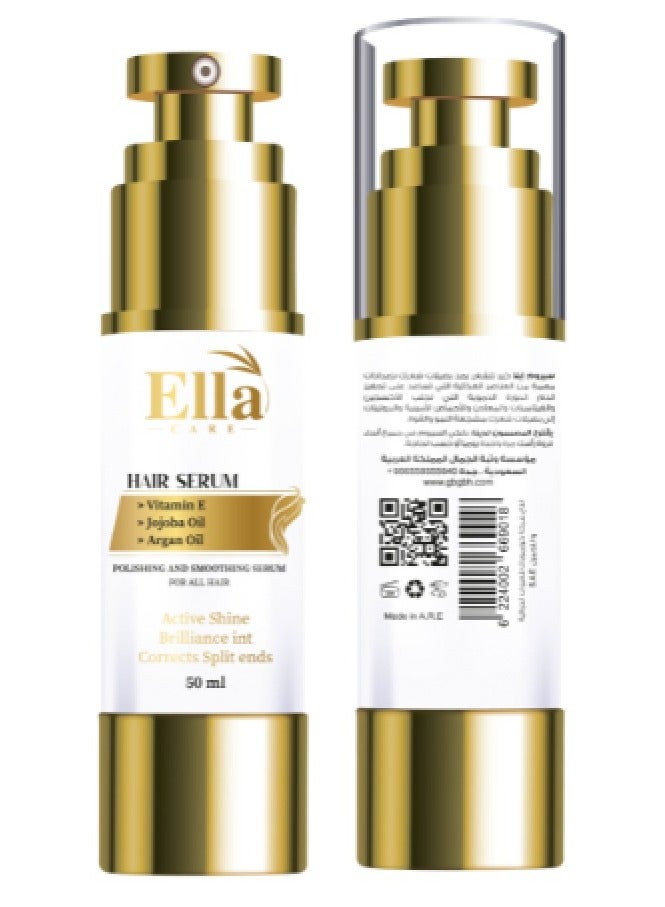 Ella Care Serum for protection and nourishment with its formula of castor oil, argan oil, jojoba oil and vitamin E from ella care, 50 ml - Image 1