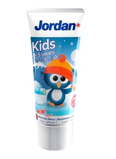 Jordan Kids Toothpaste Mild Fruity Flavor for 0-5 Years, Assorted Color/Design, 50 ml, Gentle and Effective Specially Formulated to Protect Children's Teeth Against Cavities 