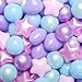 GOGOSO Star Ball Pit Balls for Ball Pit CrushProof BPA Free Colorful Play Plastic Balls for Kids Toddler Christmas Party Decor Giant Friendship Bracelet Banner Light Mermaid50pcs 215inch Balls - Image 3