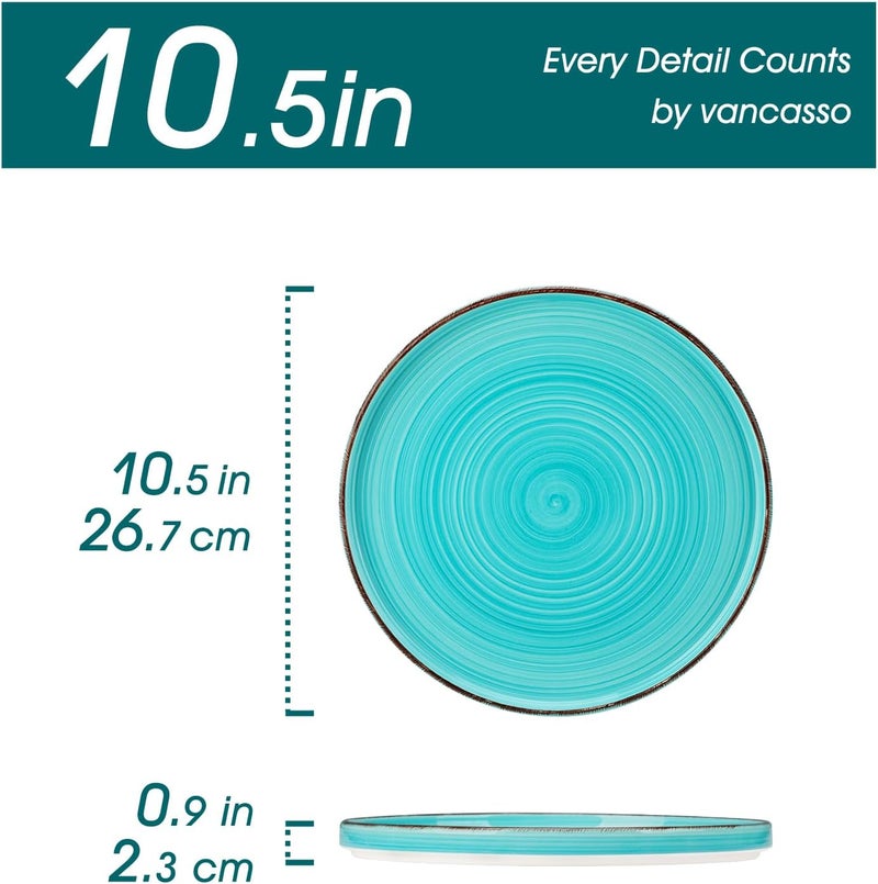 vancasso Bonita Dinner Plates Set of 6 Cool Color - Image 2