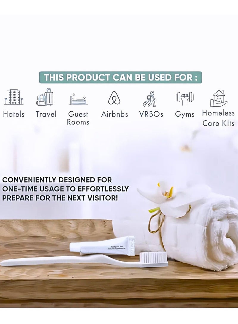 Eco Botanics Bulk Set Pack of 50 Hotel Amenities Disposable Travel Dental Kit For Adults & Kids - Image 5