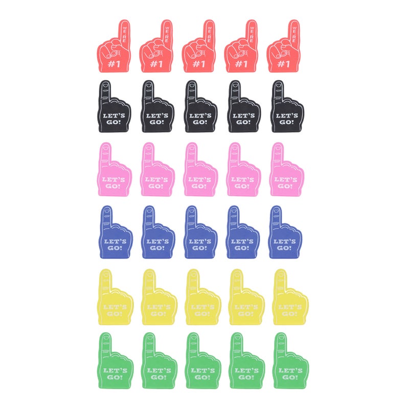 30pcs Foam Finger for All Scenes Exciting Vibrant Colors Birthday Party Supplies Cheerleading Foam Fingers for Sport Events - Image 1
