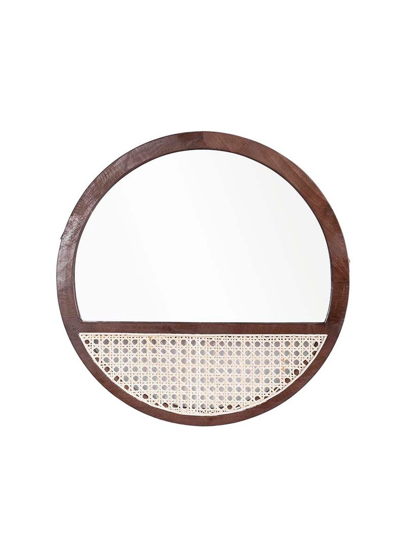Ayra Rattan Mirror with weaving  - Image 1