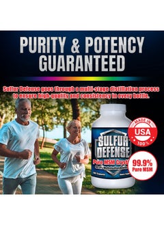 Sulfur Defense Opti-Msm 99.9% Pure Msm Powder Capsules, Made In Usa, Organic Methylsulfonylmethane, Non-Gmo, Gluten-Free, Immune System Booster, Soothes Joint Pain, Younger Skin, Hair, Nails, 180 Caps - pzsku/ZDFDC1F1391FEEFA595CBZ/45/_/1728309279/a6e86174-5ea8-4c64-b6ff-a312d162dd65