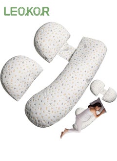 LEOKOR Maternity Pillow, Pregnancy Pillow for Sleeping, Soft Baby Bub Maternity Pillow with Detachable and Adjustable Pillow Cover, Pregnancy Body Pillow Support Legs, Back, Belly  - Image 1