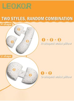 LEOKOR Maternity Pillow, Pregnancy Pillow for Sleeping, Soft Baby Bub Maternity Pillow with Detachable and Adjustable Pillow Cover, Pregnancy Body Pillow Support Legs, Back, Belly  - Image 2