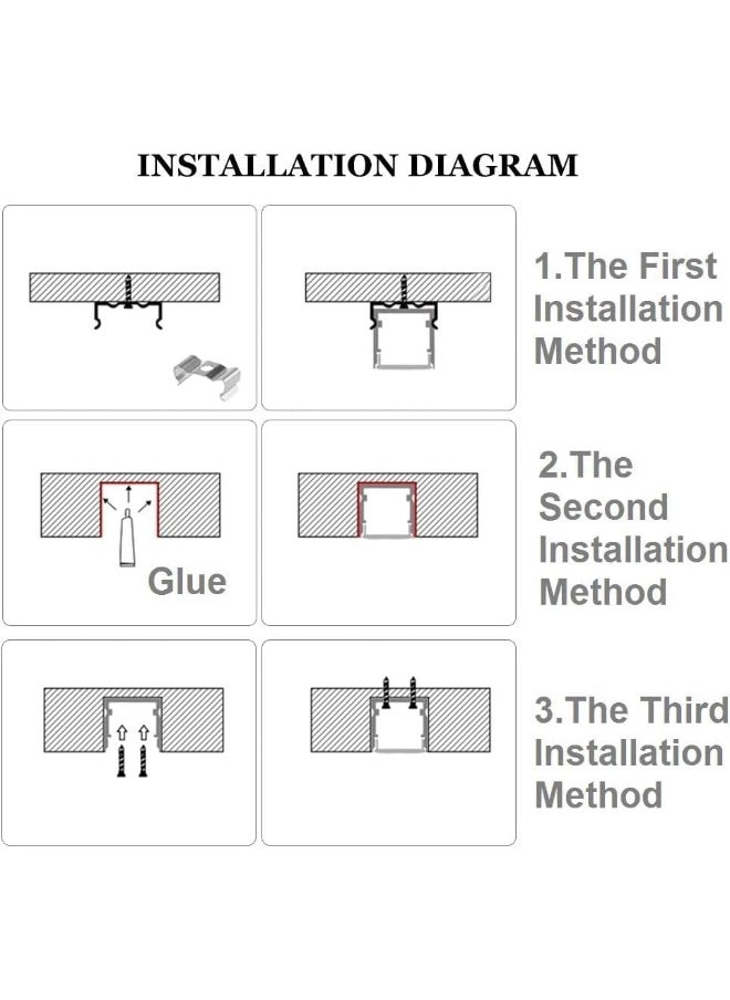 Poaker 2 Meter Led Profile Aluminum Frame Durable, Sleek, And Versatile Solution For Residential And Commercial Led Lighting (Medium Type)  - Image 4