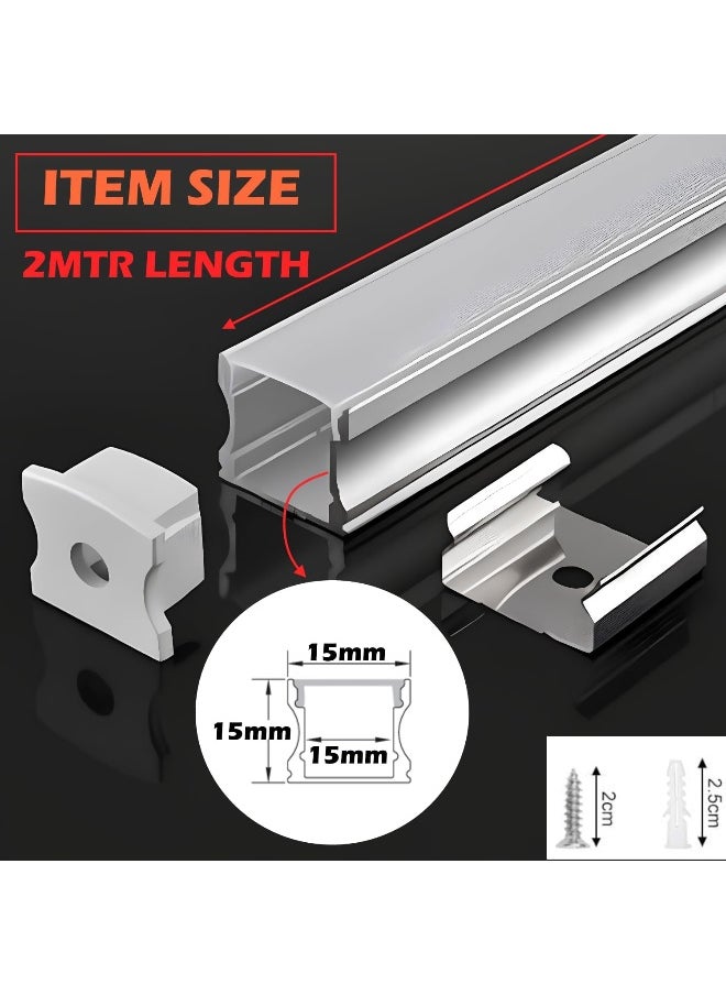 Poaker 2 Meter Led Profile Aluminum Frame Durable, Sleek, And Versatile Solution For Residential And Commercial Led Lighting (Medium Type)  - Image 2