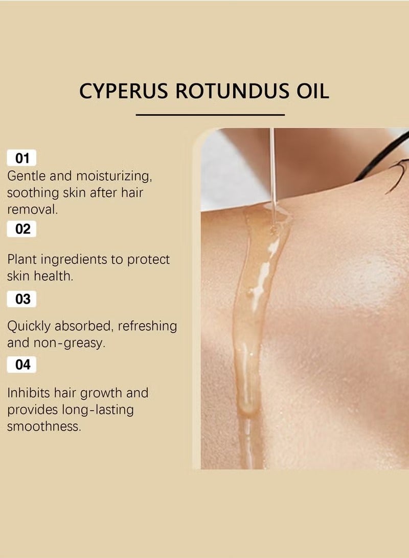 OUHOE Cyperus Rotundus Oil-Cyperus Rotundus Oil for Hair Removal,Skin Care Relaxation Cyperus Rotundus Oil,Gentle and Moisturizing,60Ml - Image 3