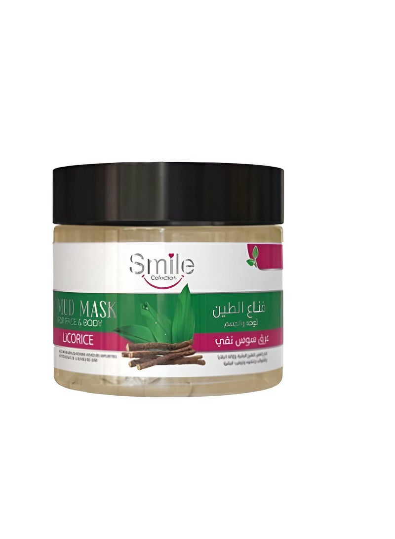 سمايل قناع الطين للوجه والجسم بعرق السوس من سمايل 300مل