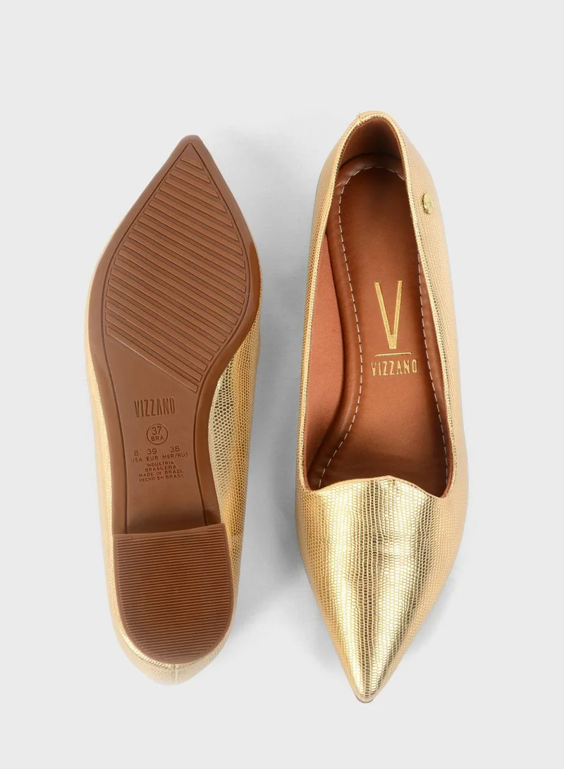 VIZZANO Pointed Toe Low Heel Pumps