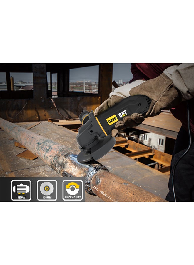 CATERPILLAR Cat Dx36 1200W 125Mm5"  115Mm45" Angle Grinder  - Image 3