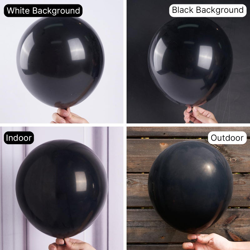 PartyWoo Black Balloons 140 pcs Different Sizes of 18 12 10 5 Inch Black Balloons Arch Kit Garland for Baby Shower Birthday Graduation Casino Gaming Anniversary Retirement Party Decorations Black-Y18 - Image 3