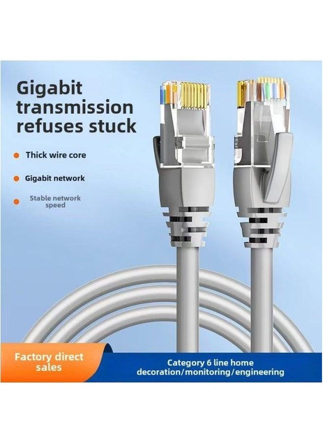Generic Super Six Types Of Network Cable Finished Gigabit Computer Jumper Cat6 With Crystal Head 8 Core Twisted 1 Meter Route 20 Meters Monitoring-Color:Royal Blue-Line Length:1m  - Image 3