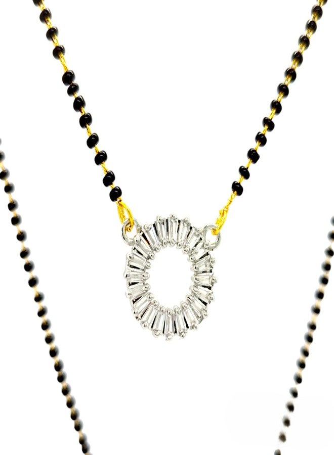 Elleva Mangalsutra for Women Stylish New Combo Black Beads Chain Mangalsutra Set of 2 (Pack of 1) (Style (3)) - Image 4