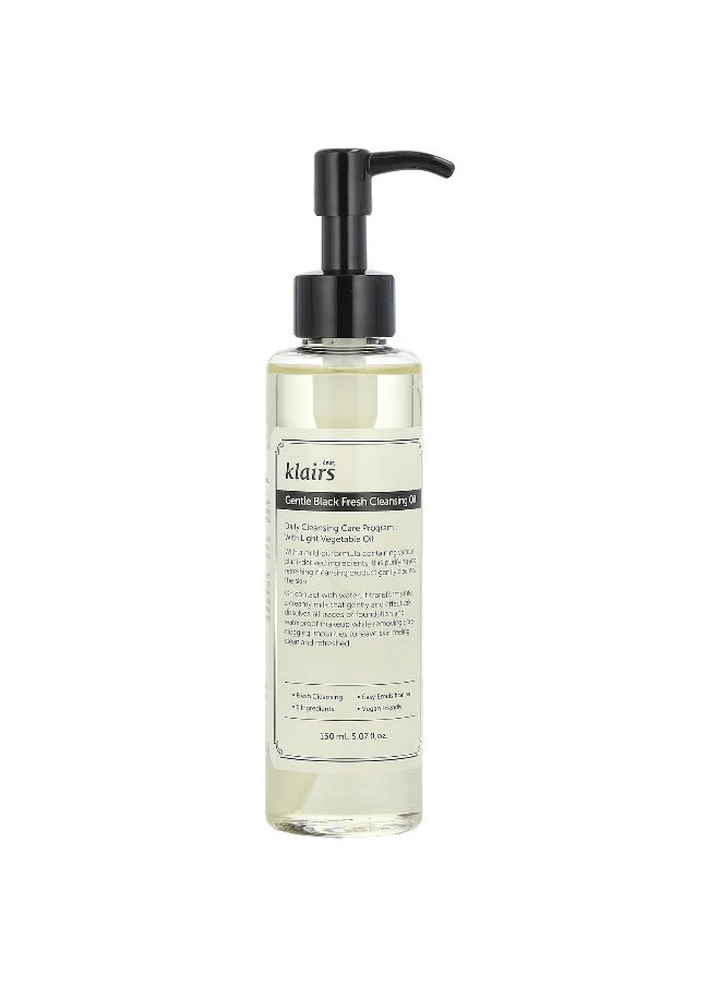 Dear,Klairs Dear, Klairs, Gentle Black Fresh Cleansing Oil, 5.07 fl oz (150 ml)  - Image 1