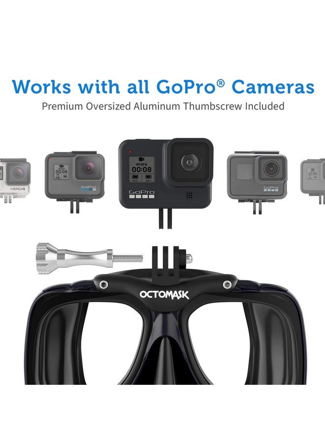 Octomask Dive Mask W;Mount For All Gopro Hero Cameras For Scuba Diving, Snorkeling, Freediving (Black)… - Image 3