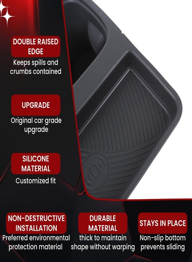 PIUGILH Center Console Cup Holder Storage Box Compatible with Land Rover Defender 90 110 130 2022-2024, Silicone Wireless Charging Mat Cup Holder Organizer - Image 5