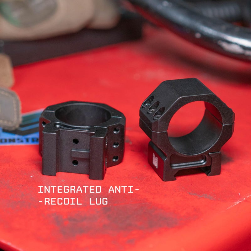 Monstrum Deadlock Series Ultra Precision Scope Rings | Picatinny and Weaver Dual Compatible | 30 mm Diameter | 0.80" Center Height - Image 2