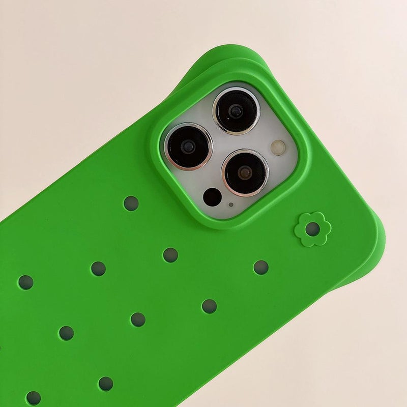 HuHa Protective Cover For iPhone 13 Solid Color Holes Heat Dissipation PC Shockproof Phone Case(Red) - Image 4