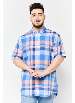 GANT Men Regular Fit Checkered Short Sleeves Casual Shirt, Multicolor  - Image 1