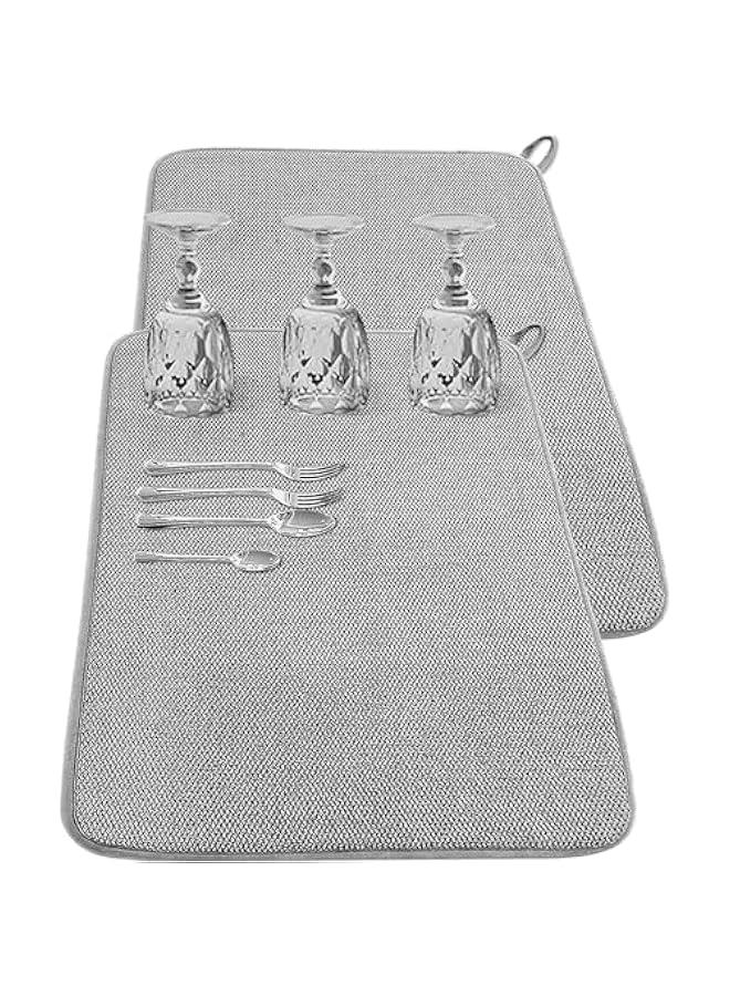 هوكور بساط تجفيف اطباق كبير لطاولة المطبخ من ساب وولف مقاس 24 × 17 انش، بساط تجفيف الاطباق من المايكروفايبر بحجم كبير لأسطح الطاولات والاحواض ورفوف التصريف - Image 1