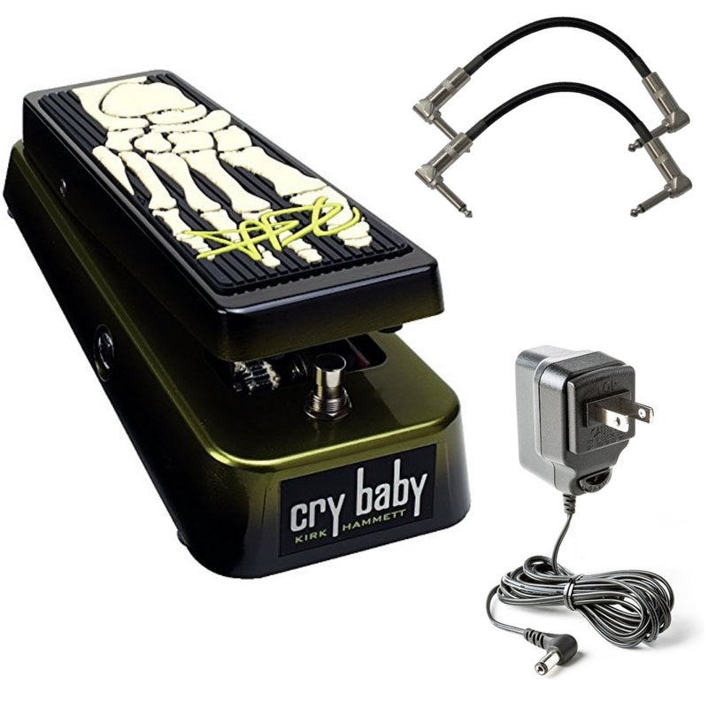 MXR Dunlop KH95 Kirk Hammett Signature Cry Baby Wah Pedal Bundle with 2 Patch Cables and Dunlop 9V Power Supply - Image 1