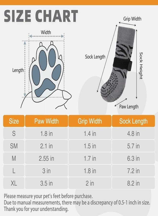 كولتيل جوارب كولتايل المضادة للانزلاق للكلاب، مناسبة للأرصفة الساخنة والباردة لمنع لعق الكفوف، أحذية واقية للكلاب مزودة بمقابض مانعة للانزلاق للأرضيات الخشبية، جوارب مانعة للانزلاق مناسبة لأزياء الهالوين للكلاب الصغيرة والمتوسطة والكبيرة (مقاس M). - Image 4