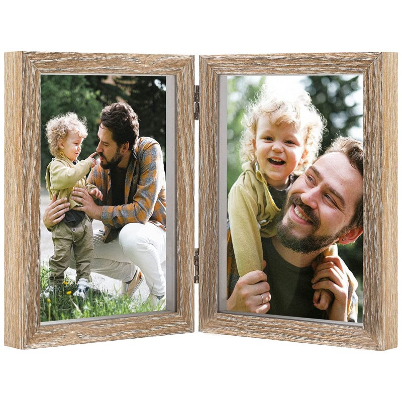 AVEAX Double 5x7 إطار الصورة إطار الخشب إطار صورة الظل إطار الظل - Image 1