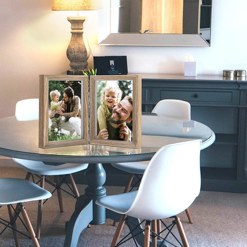 AVEAX Double 5x7 إطار الصورة إطار الخشب إطار صورة الظل إطار الظل - Image 5