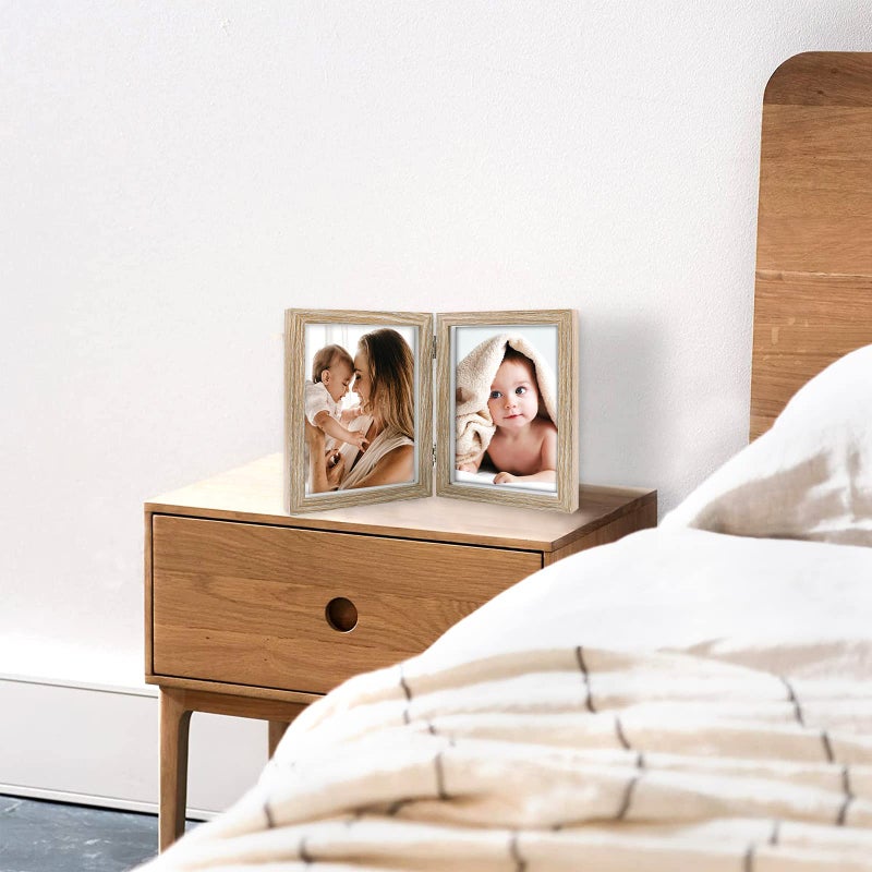 AVEAX Double 5x7 إطار الصورة إطار الخشب إطار صورة الظل إطار الظل - Image 4