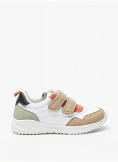 Boy's Textured Sneakers with Hook and Loop Closure