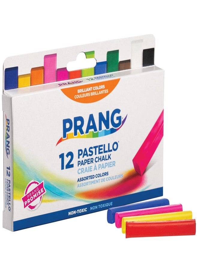 Prang Pastello Paper Chalk, Square, Assorted Colors, 12 Count - Image 3