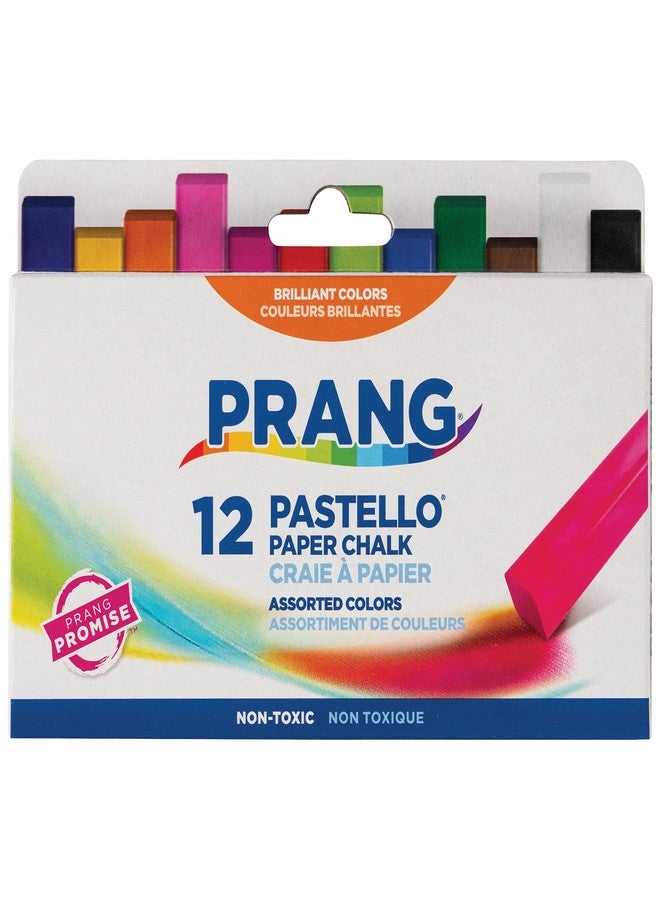 Prang Pastello Paper Chalk, Square, Assorted Colors, 12 Count - Image 1