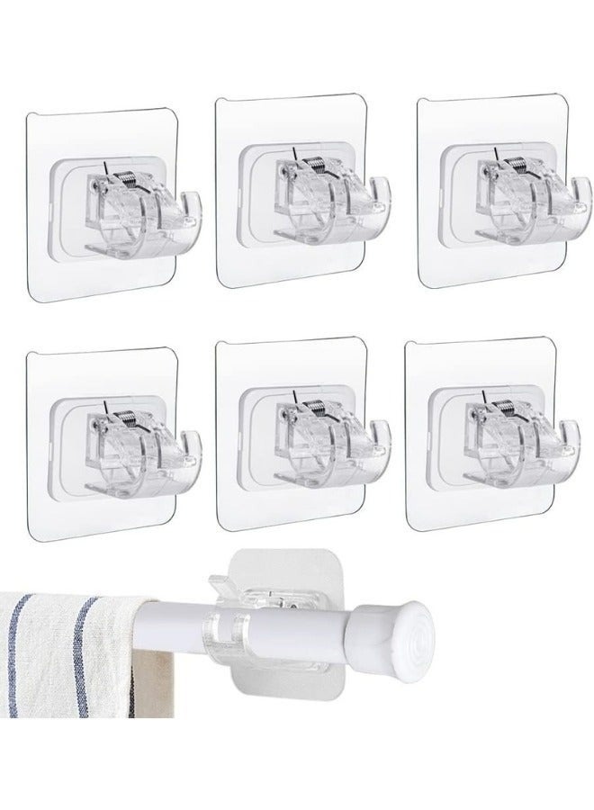 Happy Home 8 Pieces No Drilling Curtain Holder, Self Adhesive Hooks for Poreless Curtain Holder, Curtain Hangers for Bathroom, Kitchen, Home, Bathroom, Hotel - Image 1