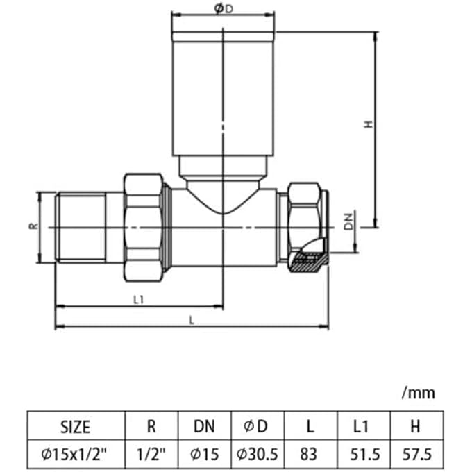 GREY RADIATOR VALVES - ANTHRACITE RADIATOR VALVES, GREY TOWEL RADIATOR VALVES, STRAIGHT TOWEL RADIATOR VALVES - ANTHRACITE RADIATOR VALVES STRAIGHT HEATED TOWEL RAIL RADIATOR VALVES - 15MM - Image 2