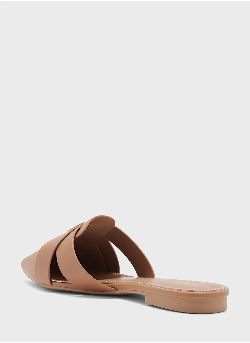 ايلا Slip On Pointed Flat Mule