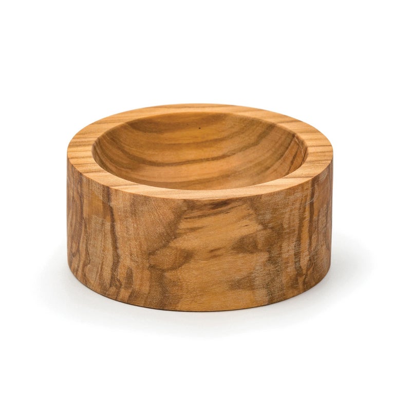 RSVP International Olive Wood Condiment Pinch Bowl 3 Rustic Natural Authentic Italian Olive Wood Classic Style for Kitchens Tables More Functional for Salts Peppers Herbs