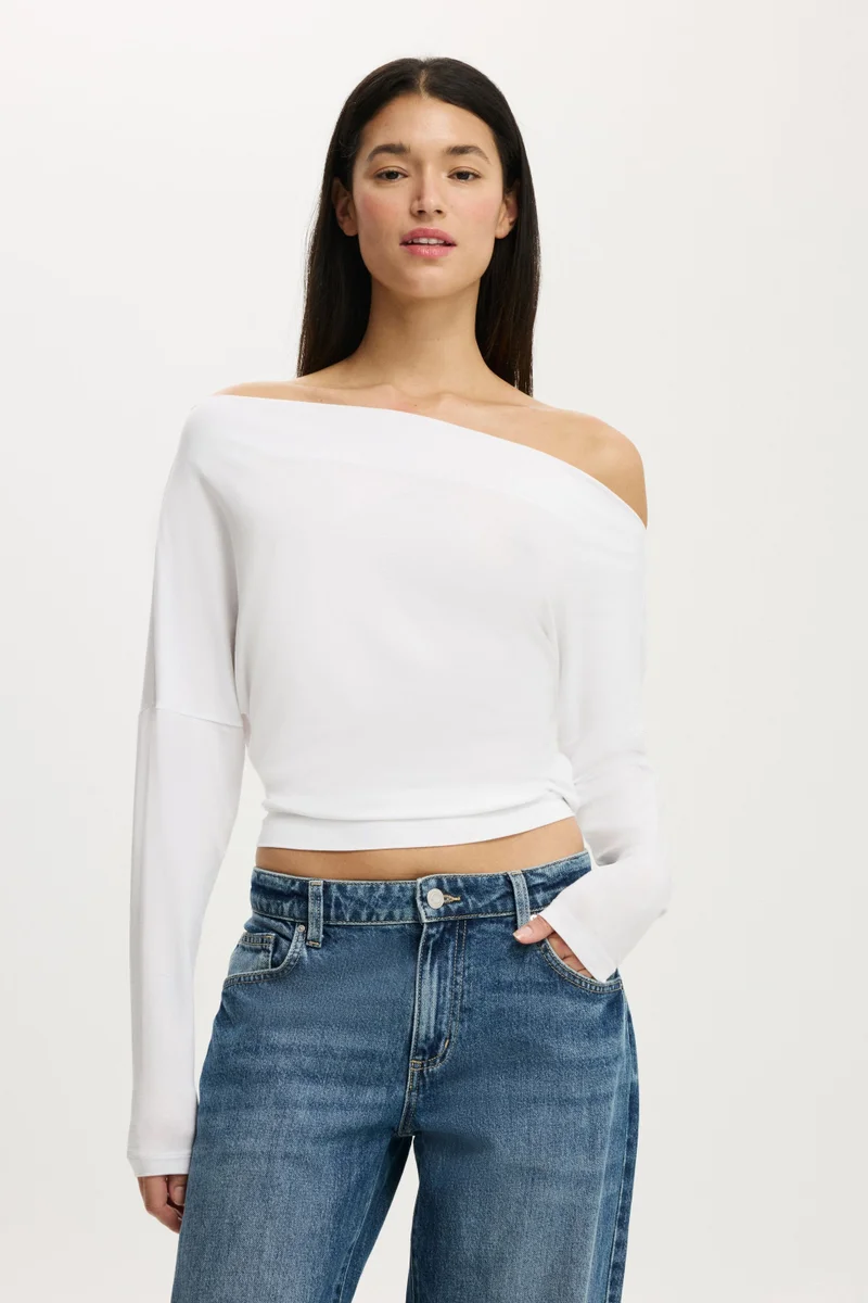 Cotton On Peyton Off Shoulder Long Sleev