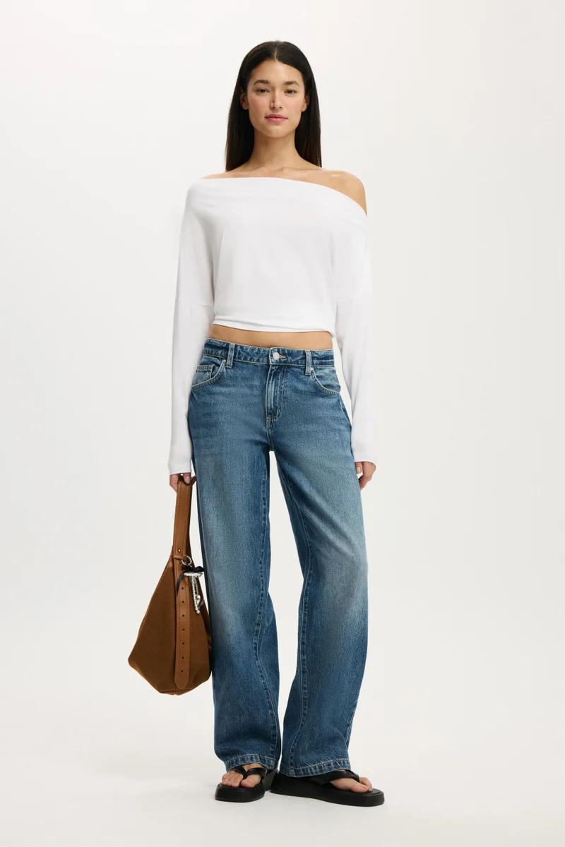 Cotton On Peyton Off Shoulder Long Sleev