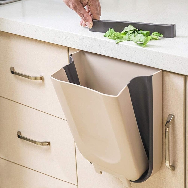 GOPAD Foldable Kitchen Trash Can for Car Bathroom Portable Cabinet Door Hanging Trash Garbage Collapsible Dustbingarbage Box MulticolorPack of 1 - Image 2