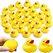 Vinsot 48 Pcs Mini Rubber Ducks Bulk 2 Inch Yellow Rubber Ducks Bath Toys Squeaky Duck Party Favors for Baby Shower Birthday Party Duck Race Game Carnival Prizes - Image 4