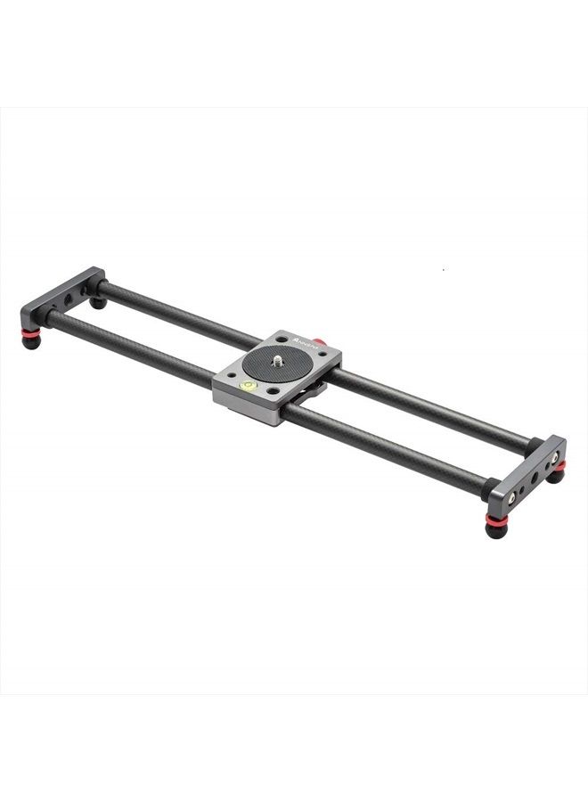 ANNSM 16 inches/40cm Mini Table Top Video Camera Slider Carbon Fiber Rail Rods for Smartphone iPhone Samsung DSLR Sony Canon Nikon Loading up to 11 lbs /5Kgs  - Image 1