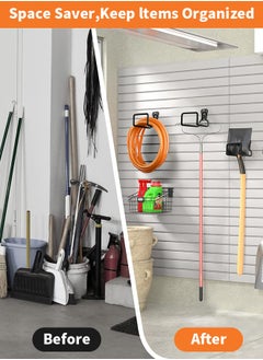 XiuWoo Garden Hose Holder Wall Mount - Metal Hose Wall Hanger Water Hose Holders for Outside, Heavy Duty Hose Hook for Garden Hose, Expandable Hose, Hose Reel, Water Hose, Extension Hose  - Image 3