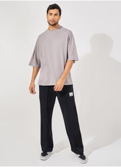 Styli Back Applique Detail Pure Cotton Boxy T-Shirt  - Image 2